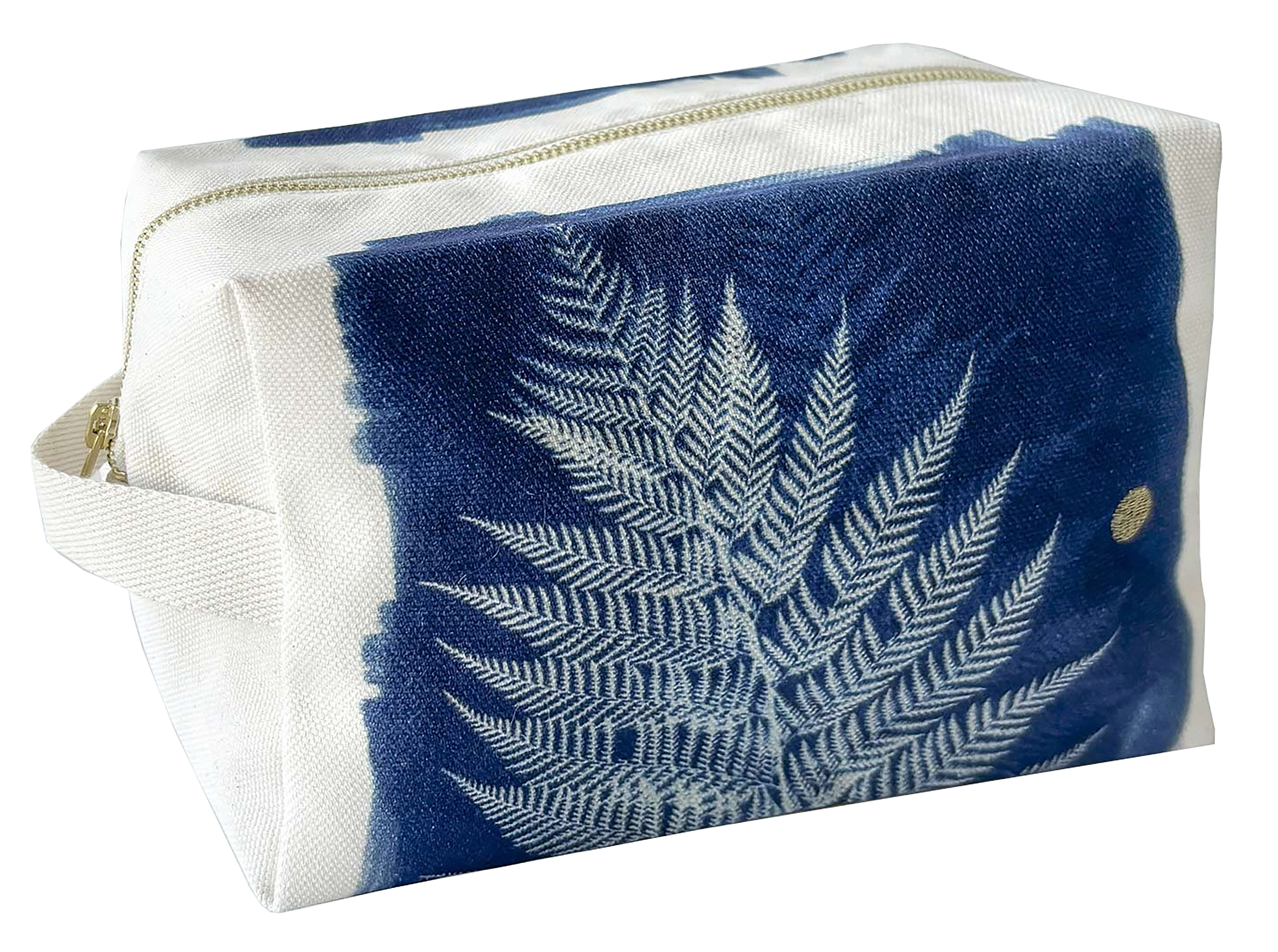 Trousse cube Fougre Bleu L 14 x 22 x 11