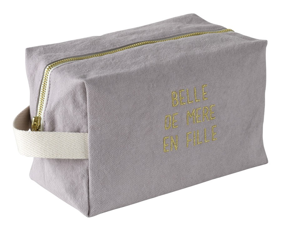Trousse cube Belle Poivre rose L 14 x 22 x 11