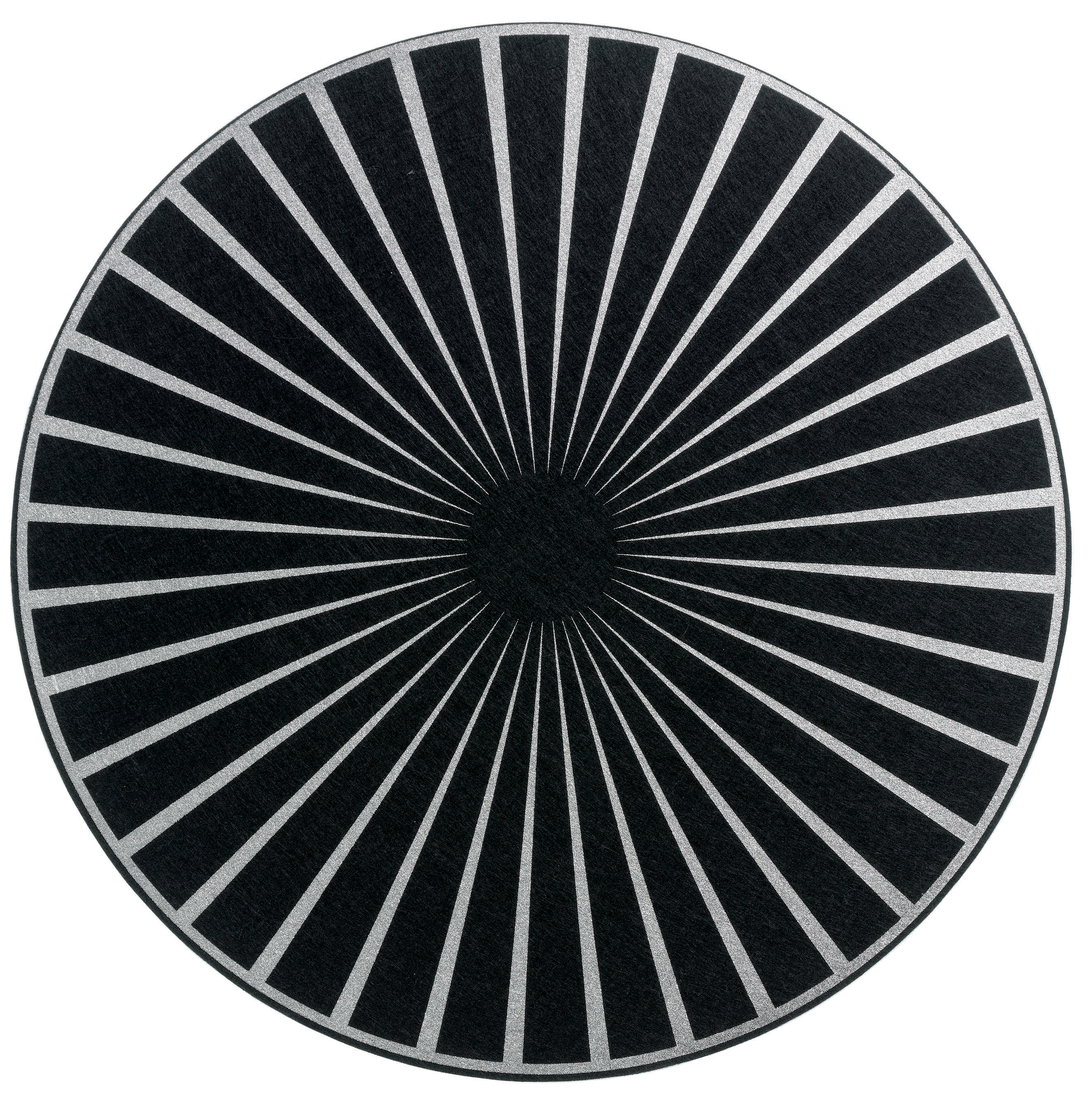 Set de table feutre Raini Noir/argent diamtre 40 cm