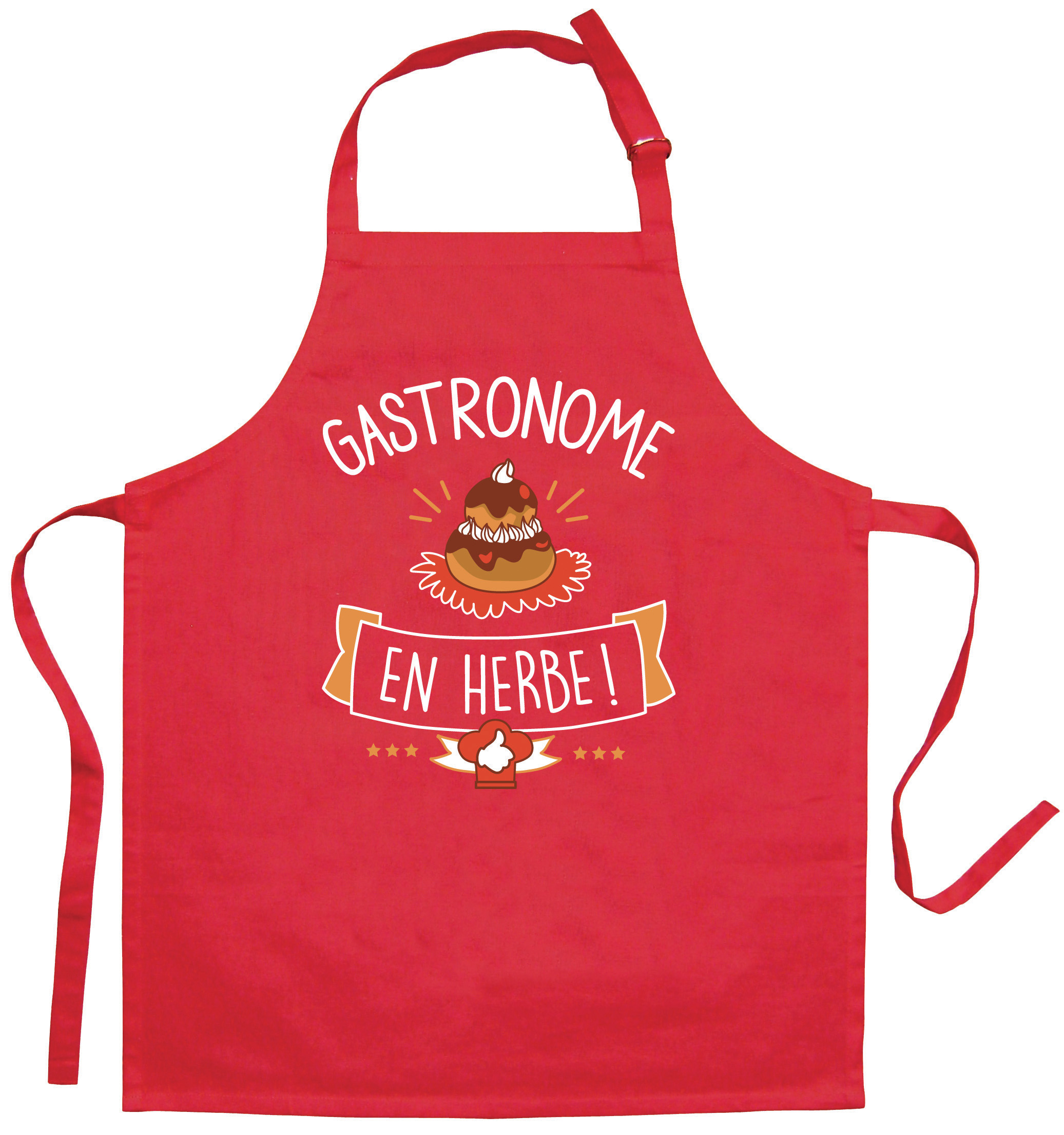 Tablier de cuisine enfant Gastronome recycl Rouge 52 x 63