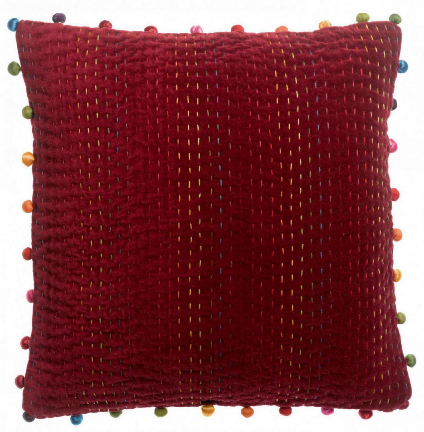 Coussin uni Gastounet Griotte 45 x 45