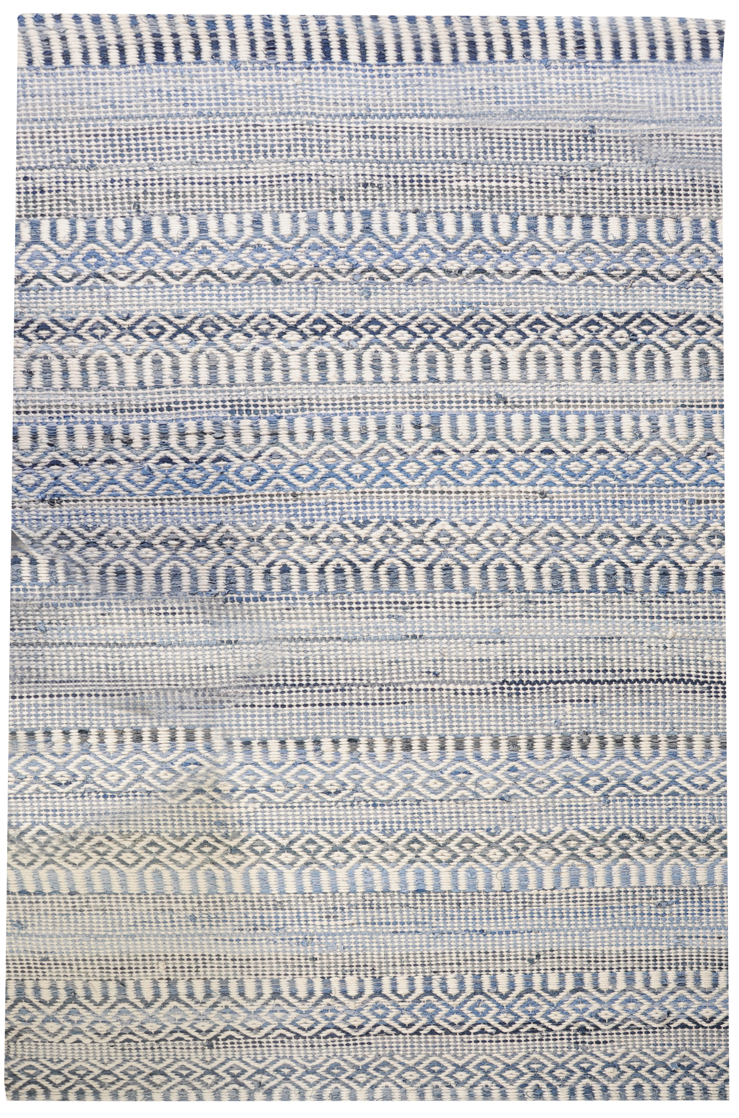Tapis Sarah Ivoire/bleu 160 x 230