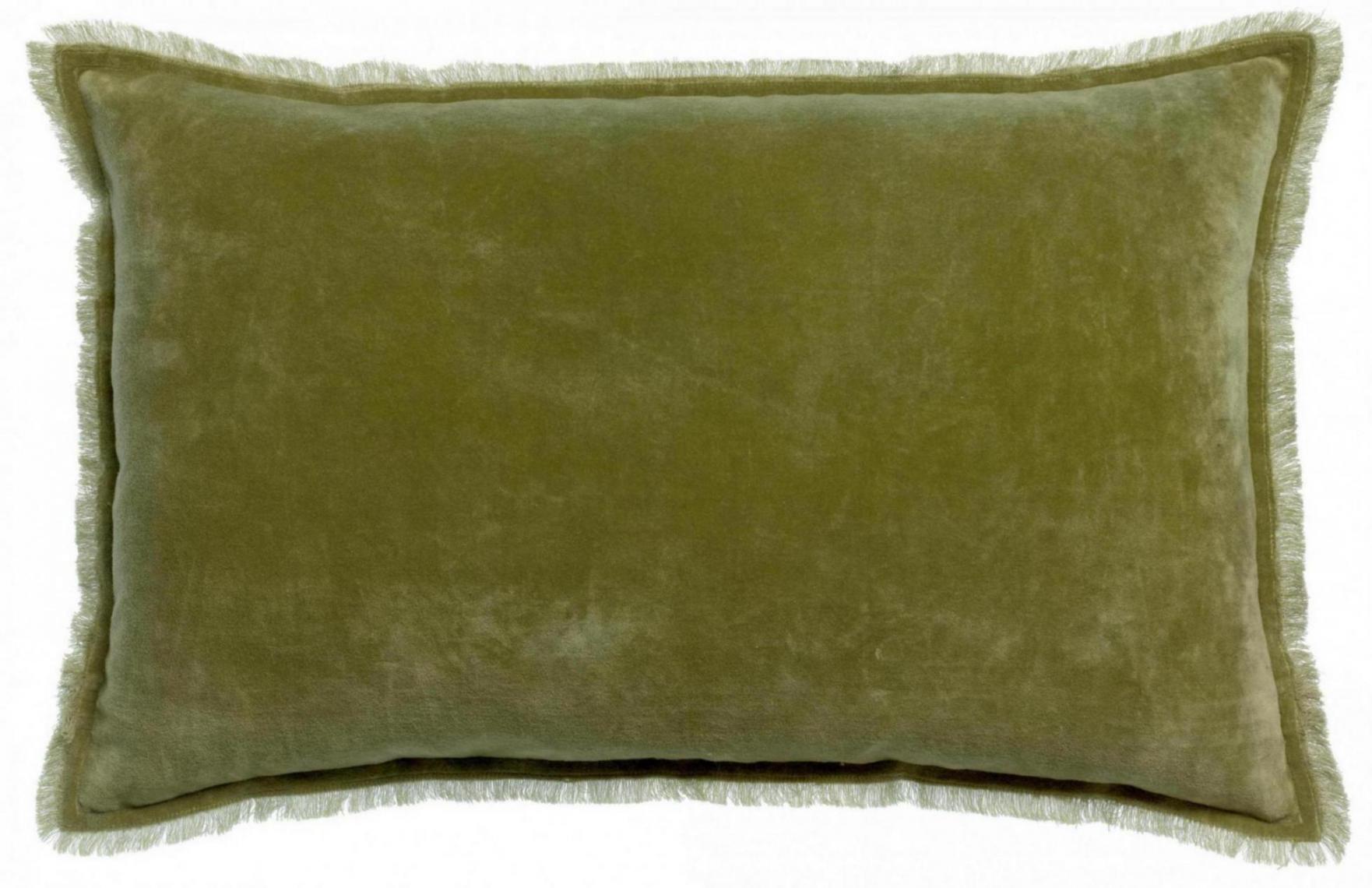 Coussin uni Fara Olive 40 x 65