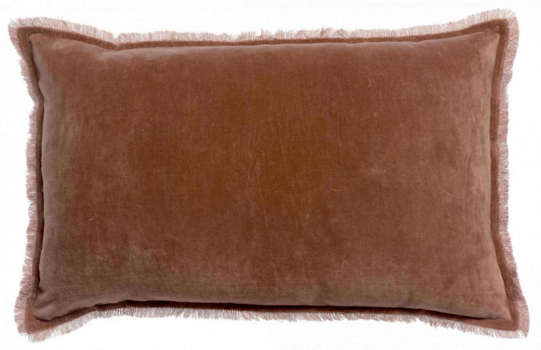 Coussin uni Fara Bois de rose 40 x 65