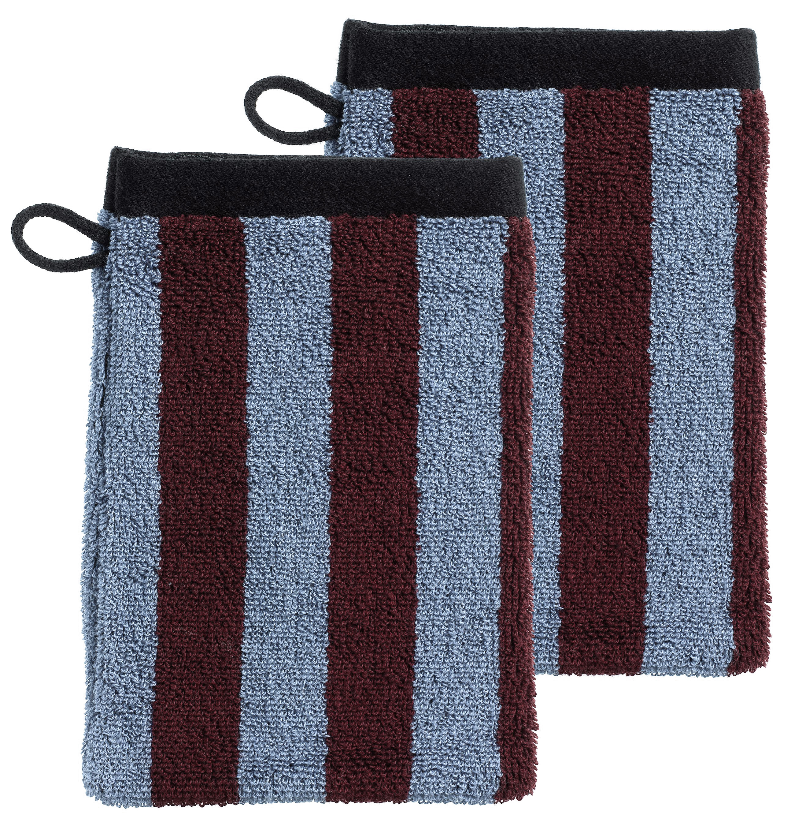 Lot de 2 gants de toilette Charly Myrtille 15 x 21