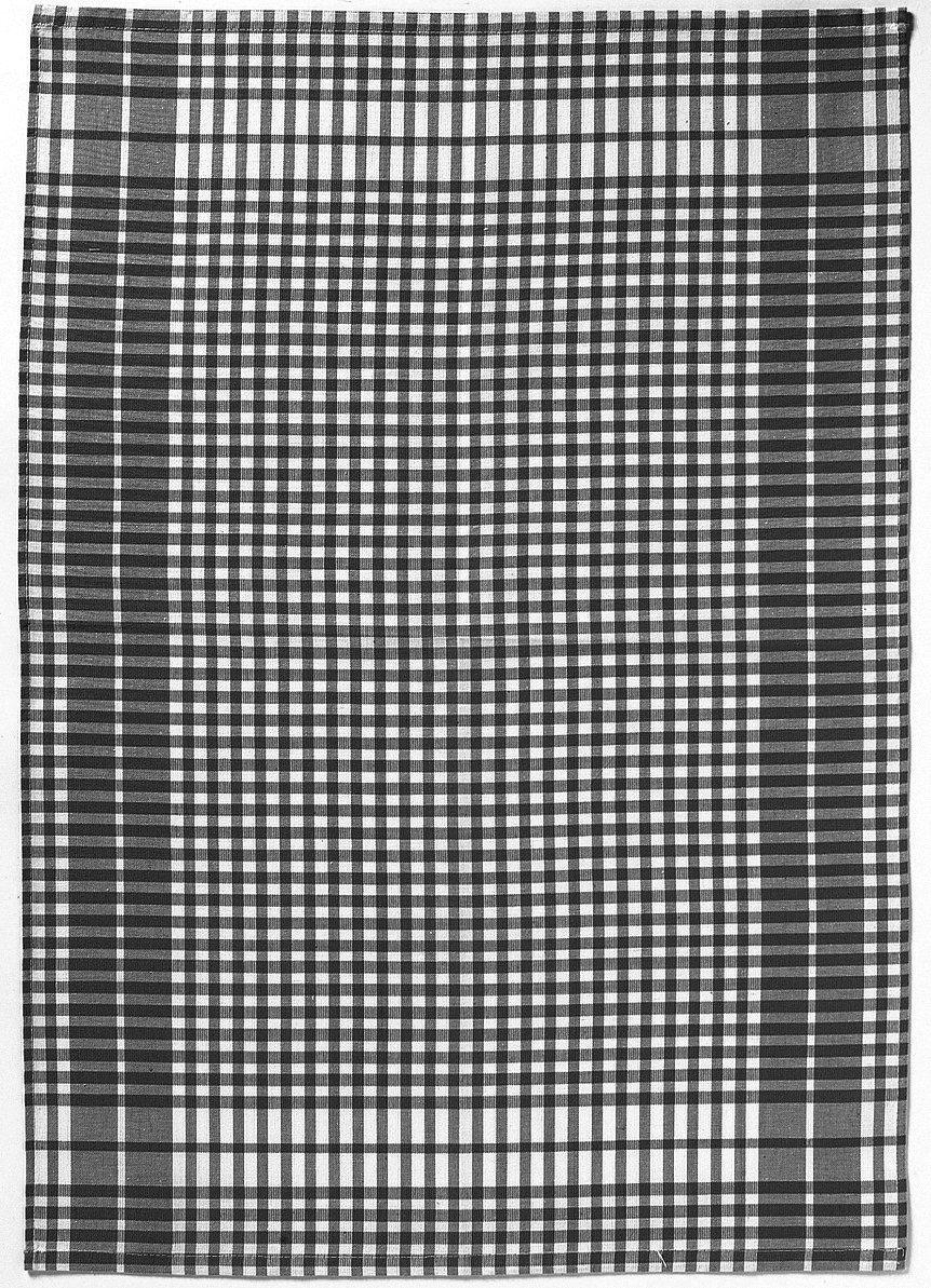 Torchon Petits Carreaux noir  50 X 70