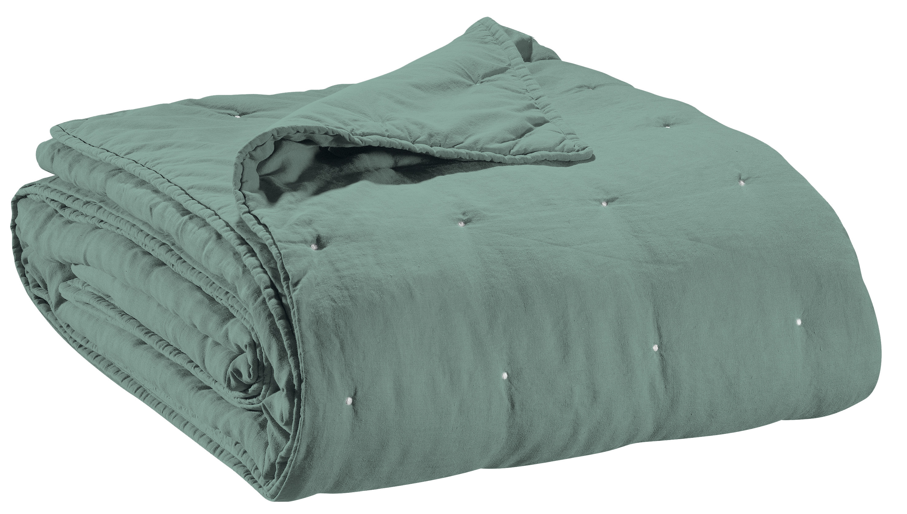 Jet de lit Zeff Vert de gris 240 x 260