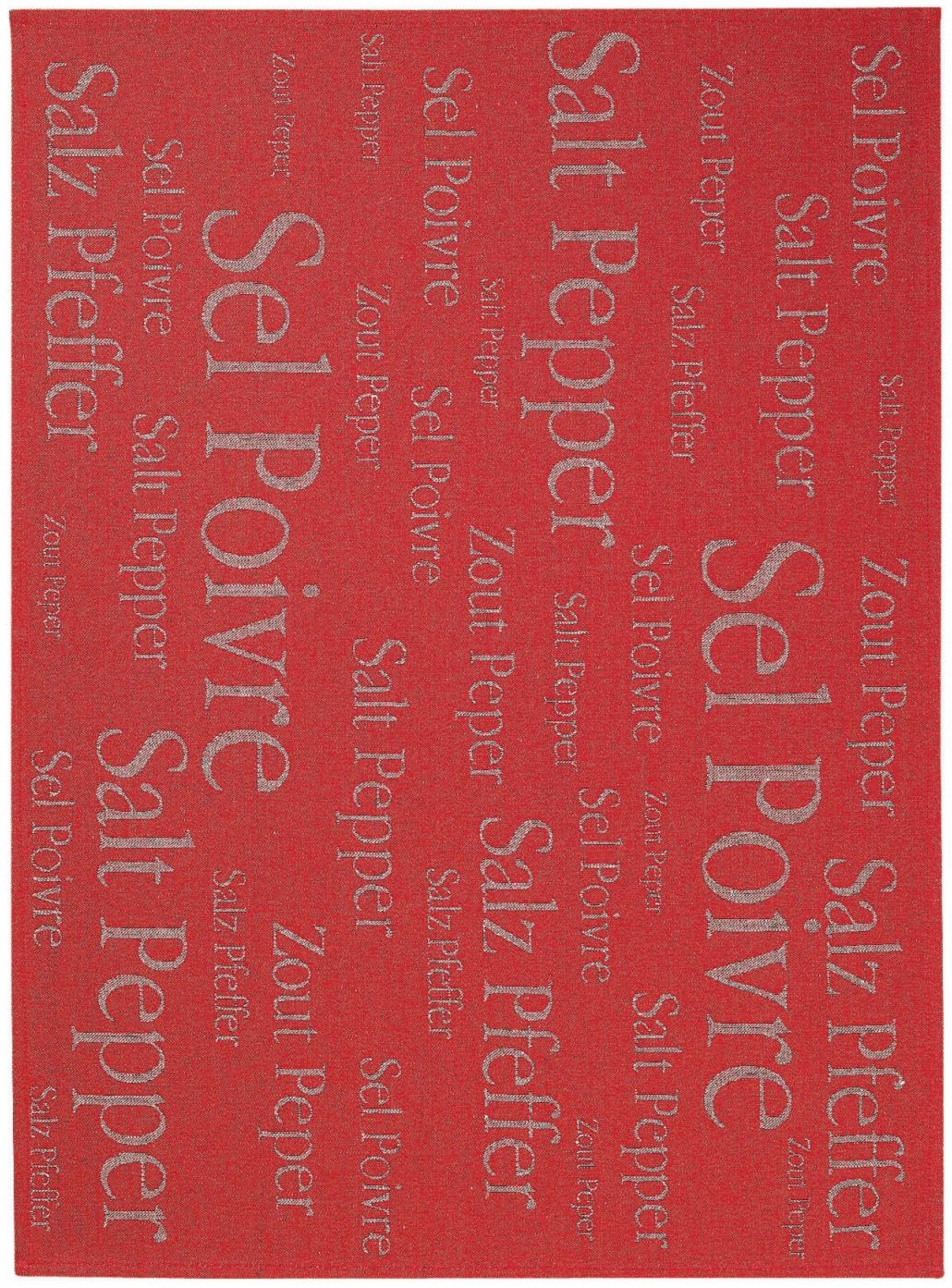 Torchon metis Sel & Poivre rouge 50 X 70