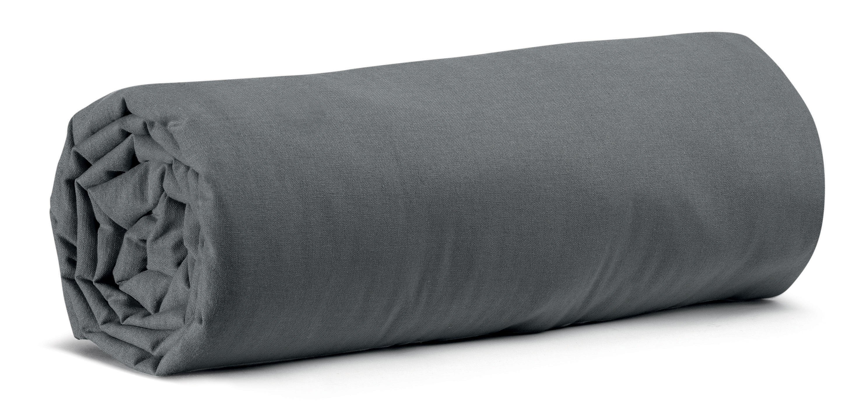 Drap housse Calita Carbone 140x190 bonnet 30 cm