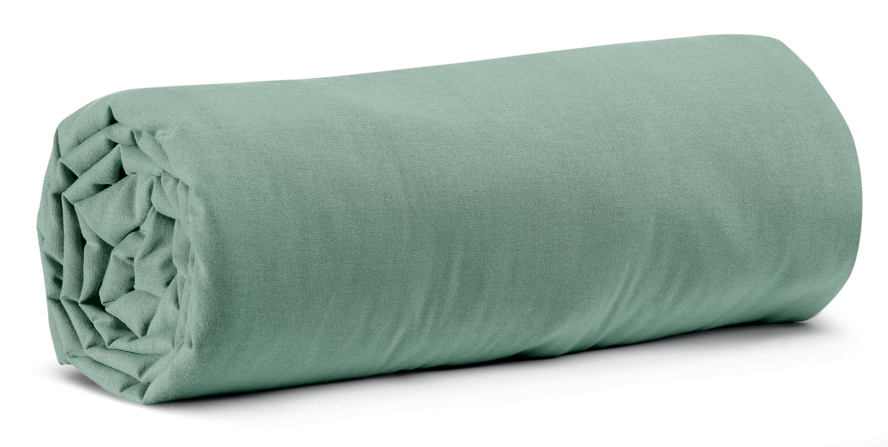 Drap housse Calita Sauge 160x200 bonnet 30 cm