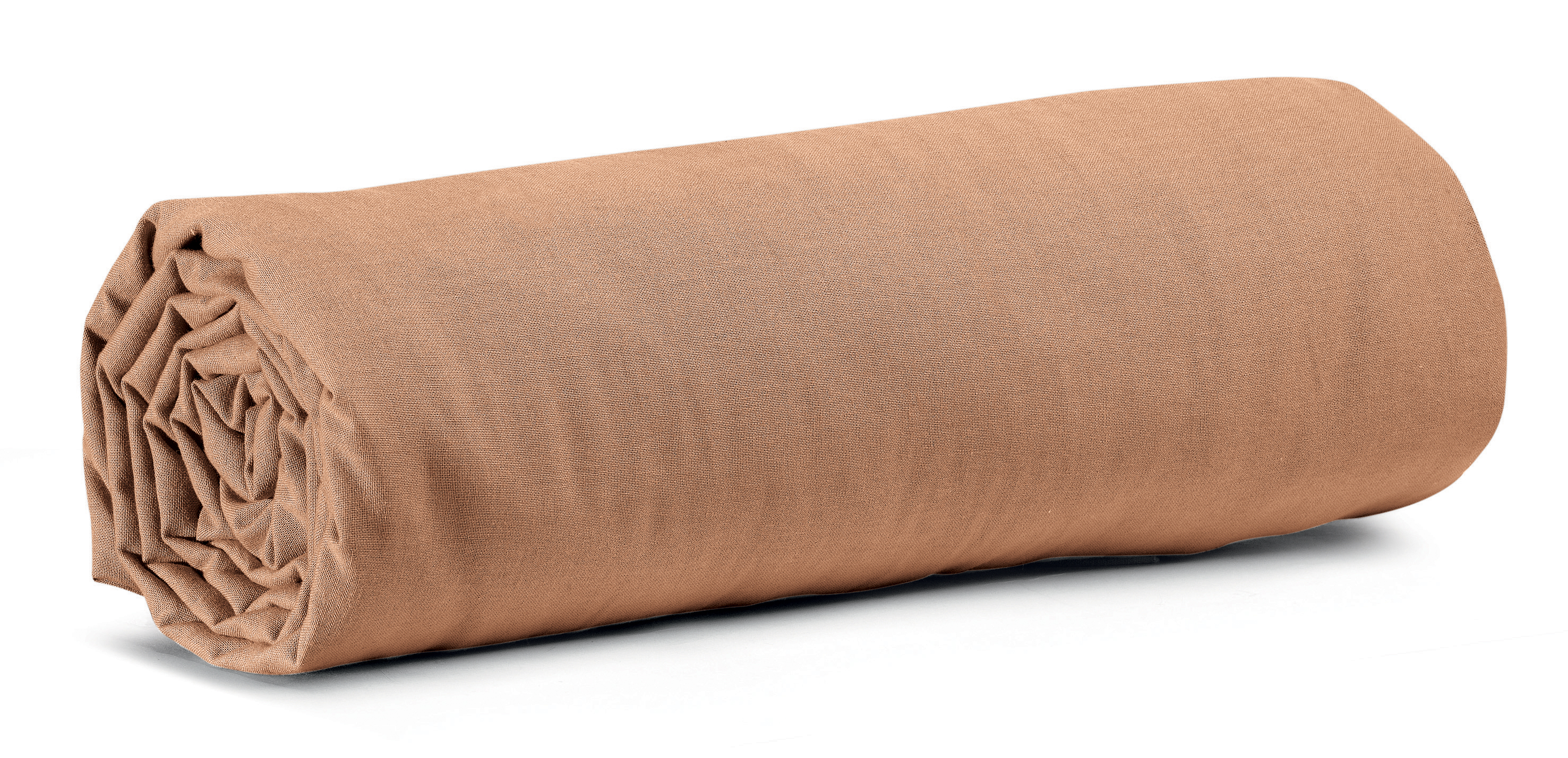 Drap housse Calita Cannelle 180x200 bonnet 30 cm