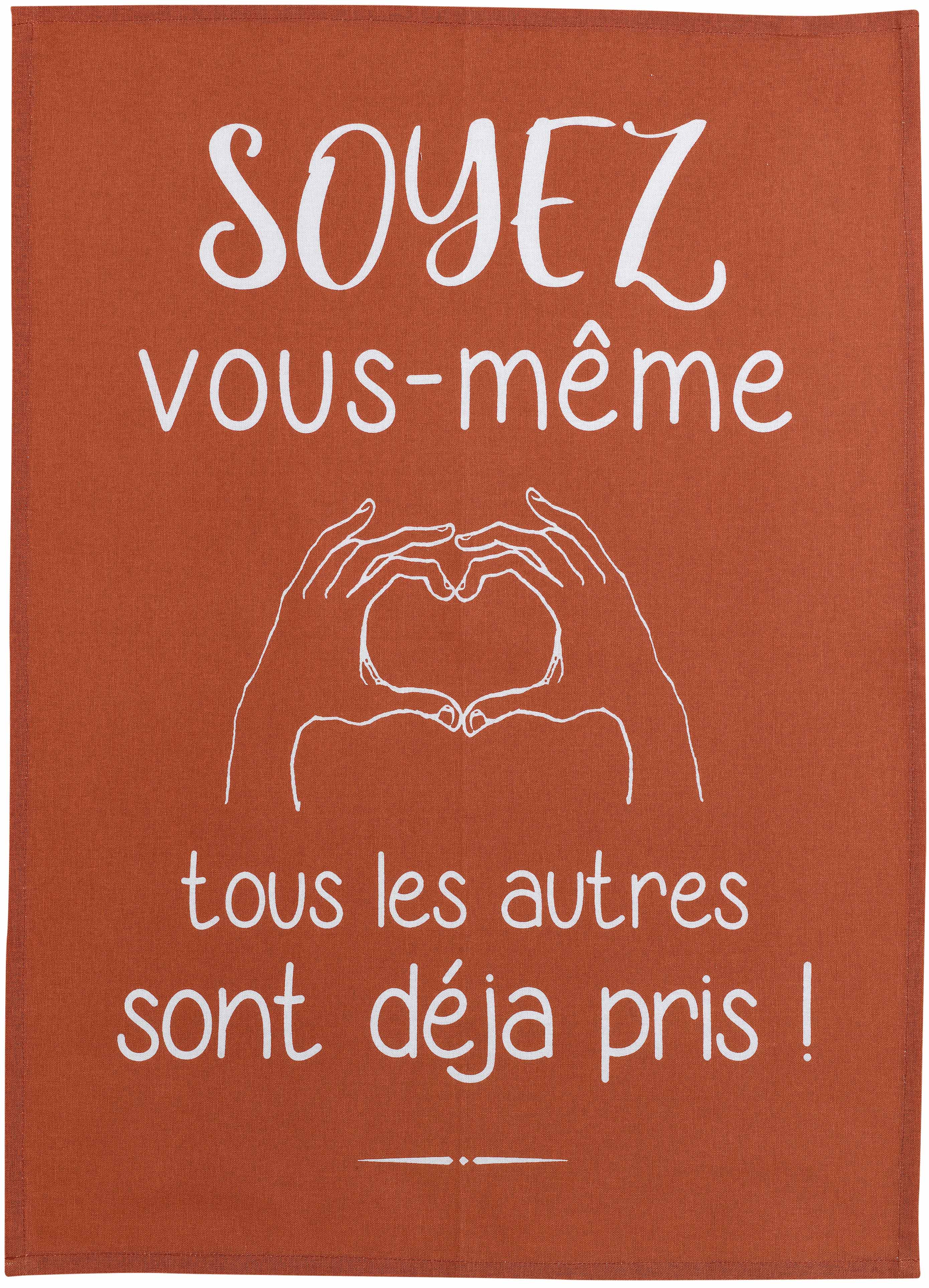 Torchon Vous-mme Rouge 50 x 70